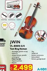 JWİN VL-800S 4/4 TAM BOY KEMAN fiyat ve kampanya bilgisi